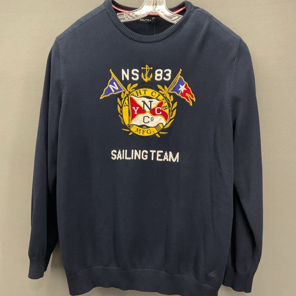 NWT Nautica Men’s Size 3XLT 9GG Graphic Crew Sweater